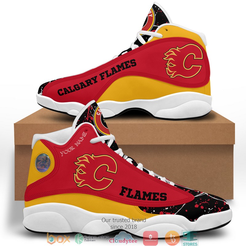 Personalized Nhl Calgary Flames Shoes Sneakers Personalized Nhl Calgary Flames Shoes Sneakers