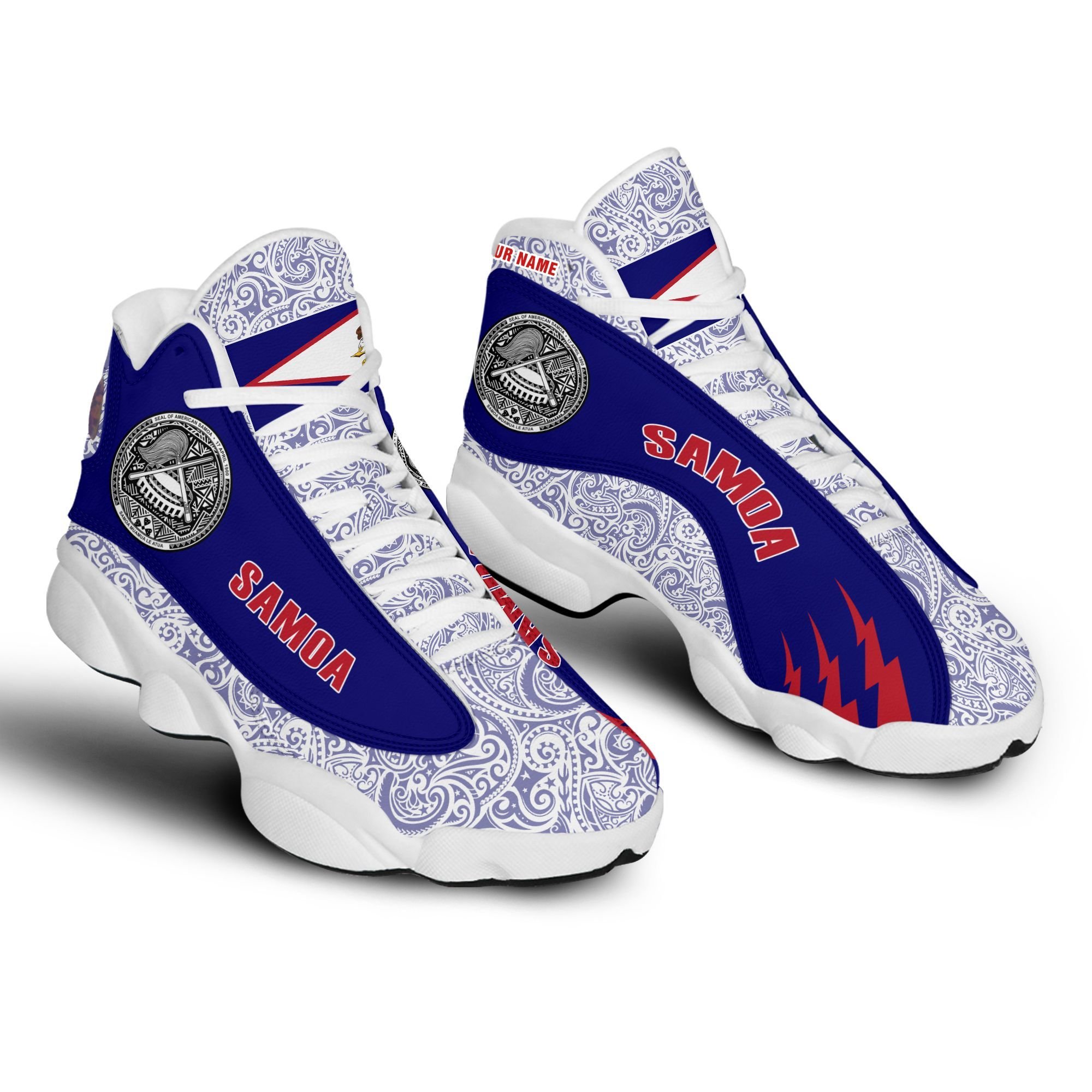 Personalized Seal Of American Samoa Custom Shoes Sneakers Personalized Seal Of American Samoa Custom Shoes Sneakers
