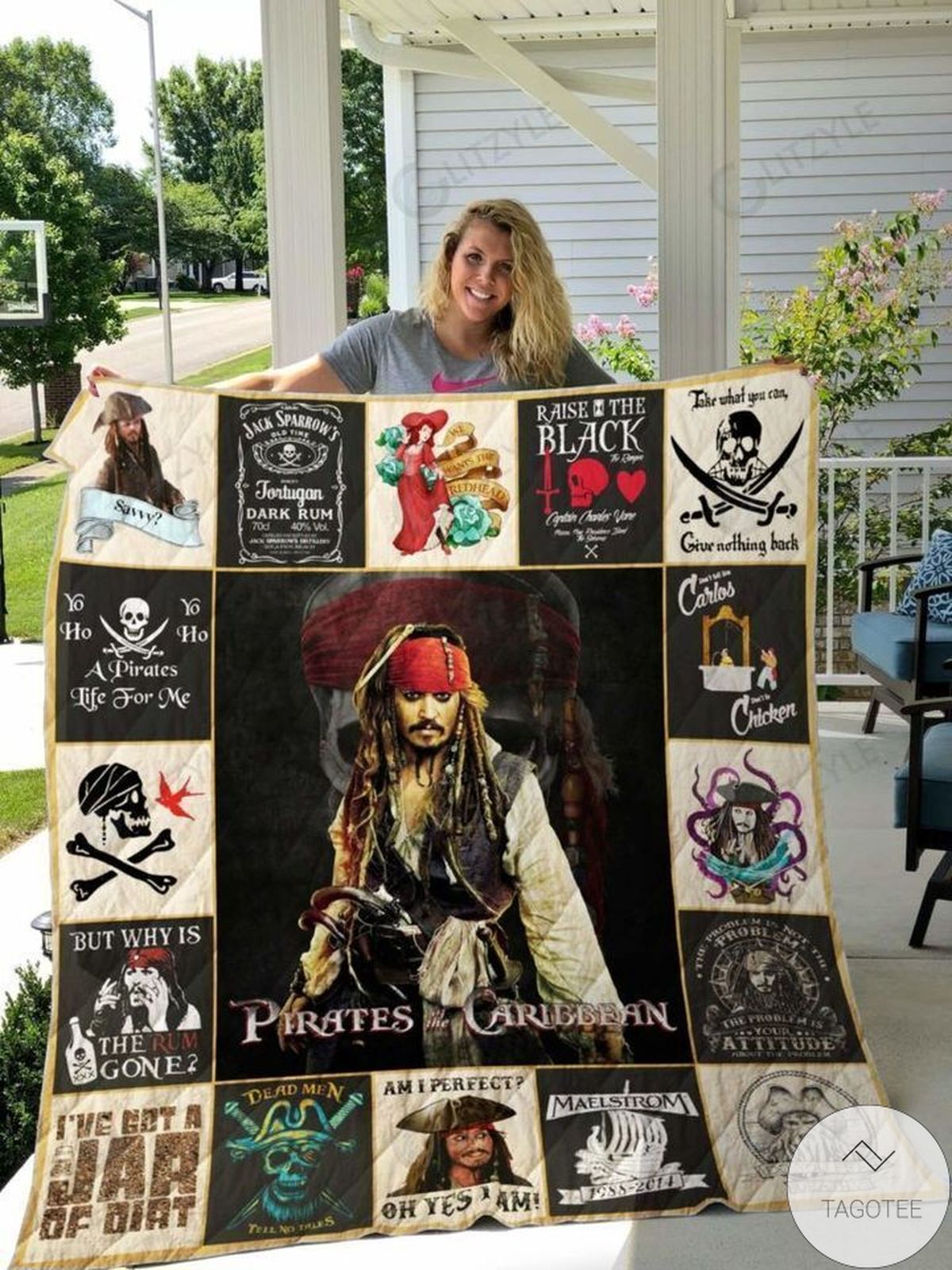 Pirates Of The Caribbean Jack Sparrow Blanket Quilt Pirates Of The Caribbean Jack Sparrow Blanket Quilt