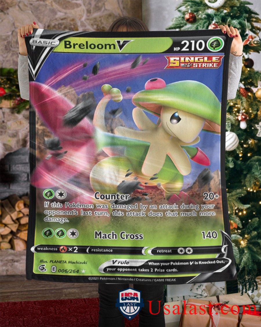 Pokemon Breloom V Single Strike Blanket Pokemon Breloom V Single Strike Blanket