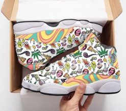 Psychedelic Drug Pattern Rainbow All Over Printed Sneakers Shoes