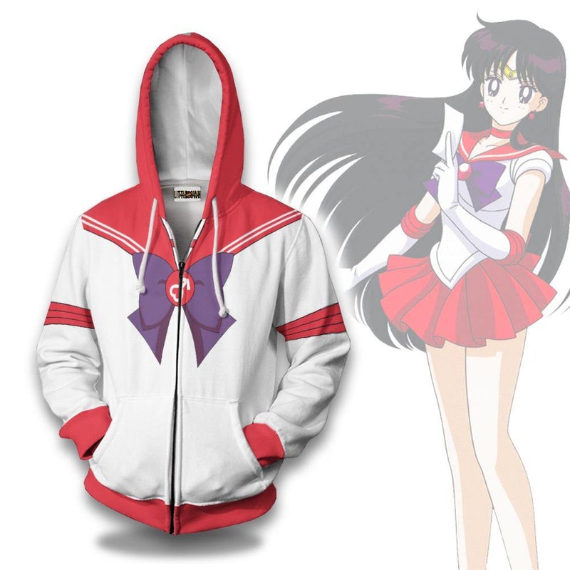 Sailor Mars Hoodie Sailor Moon Amine Casual 3D All Over Printed Sailor Mars Hoodie Sailor Moon Amine Casual 3D All Over Printed
