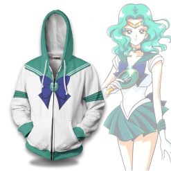 Sailor Neptune Hoodie Sailor Moon Amine Casual 3D All Over Printed