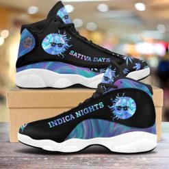 Sativa Days Indica Nights All Over Printed Sneakers Shoes