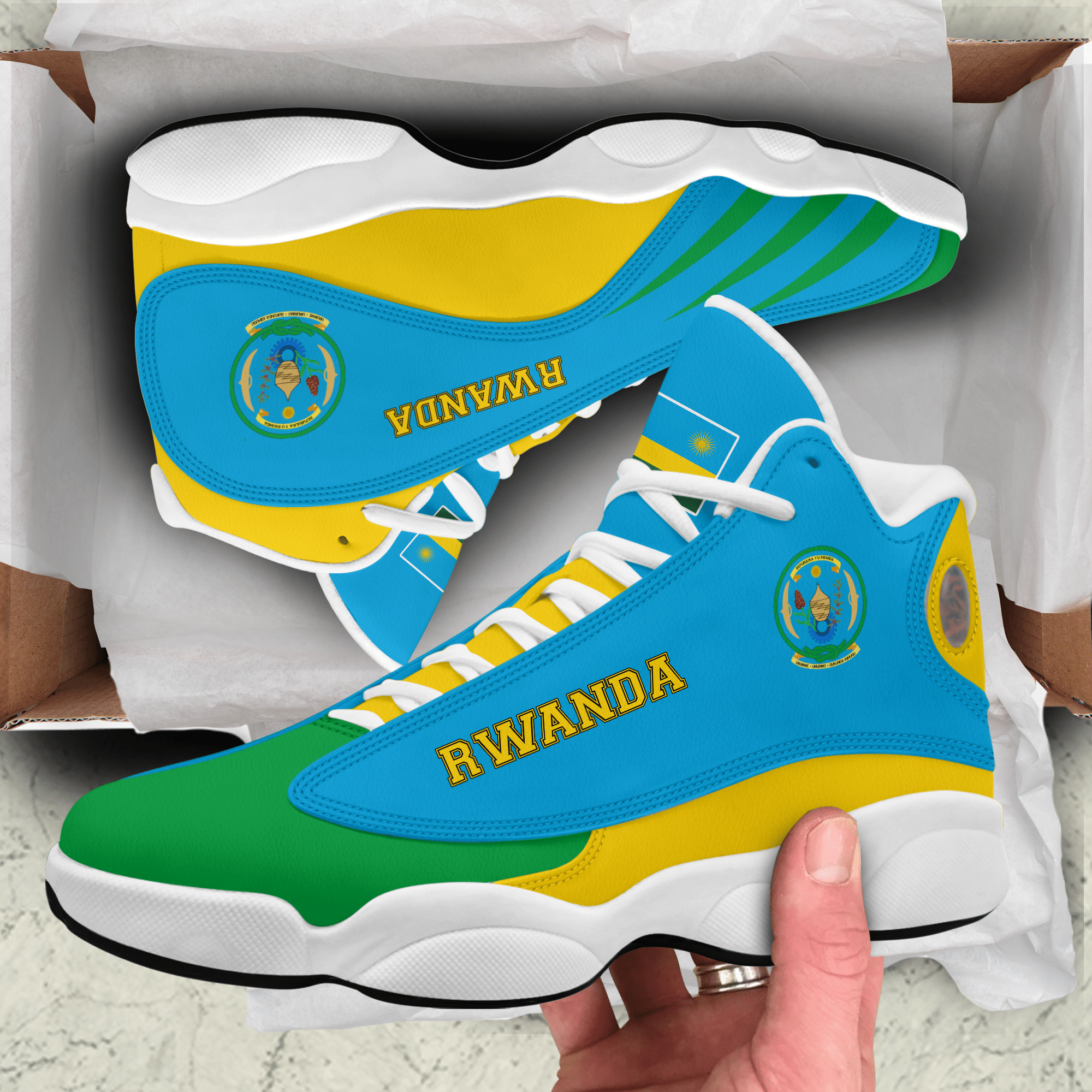 Seal Of Rwanda Blue Green Shoes Sneakers Seal Of Rwanda Blue Green Shoes Sneakers