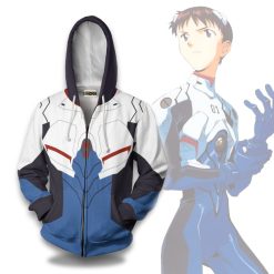 Shinji Ikari Hoodie Neon Genesis Evangelion Anime Casual Cosplay Costume