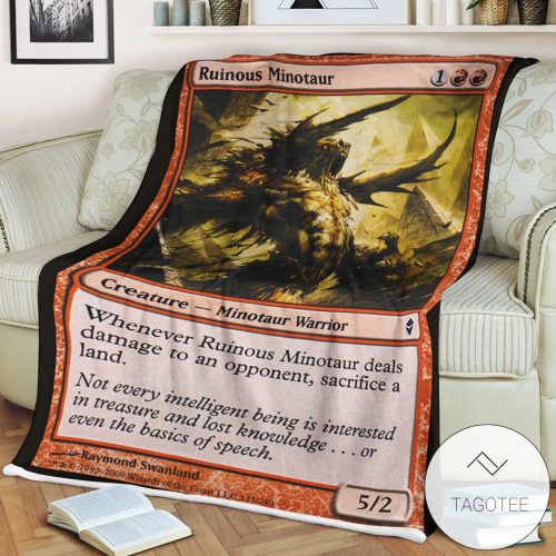 Zendikar 145 Ruinous Minotaur Mtg Blanket