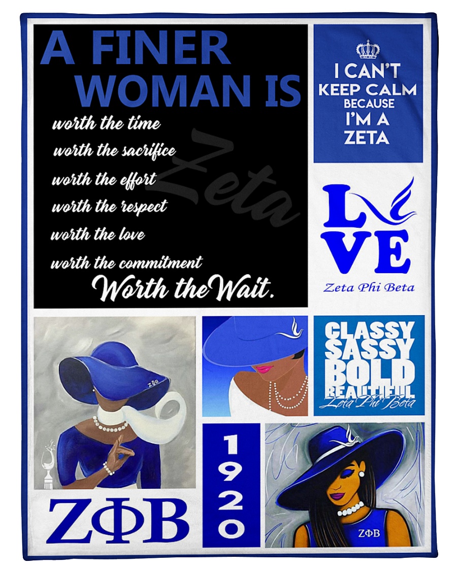 Zeta Phi Beta A Finer Woman Blanket Zeta Phi Beta A Finer Woman Blanket