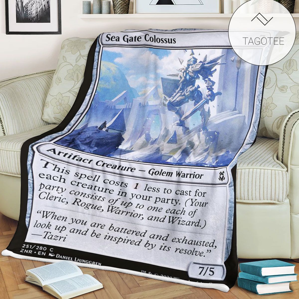 Znr 251 Sea Gate Colossus Mtg Game Magic The Gathering Fleece Blanket Znr 251 Sea Gate Colossus Mtg Game Magic The Gathering Fleece Blanket