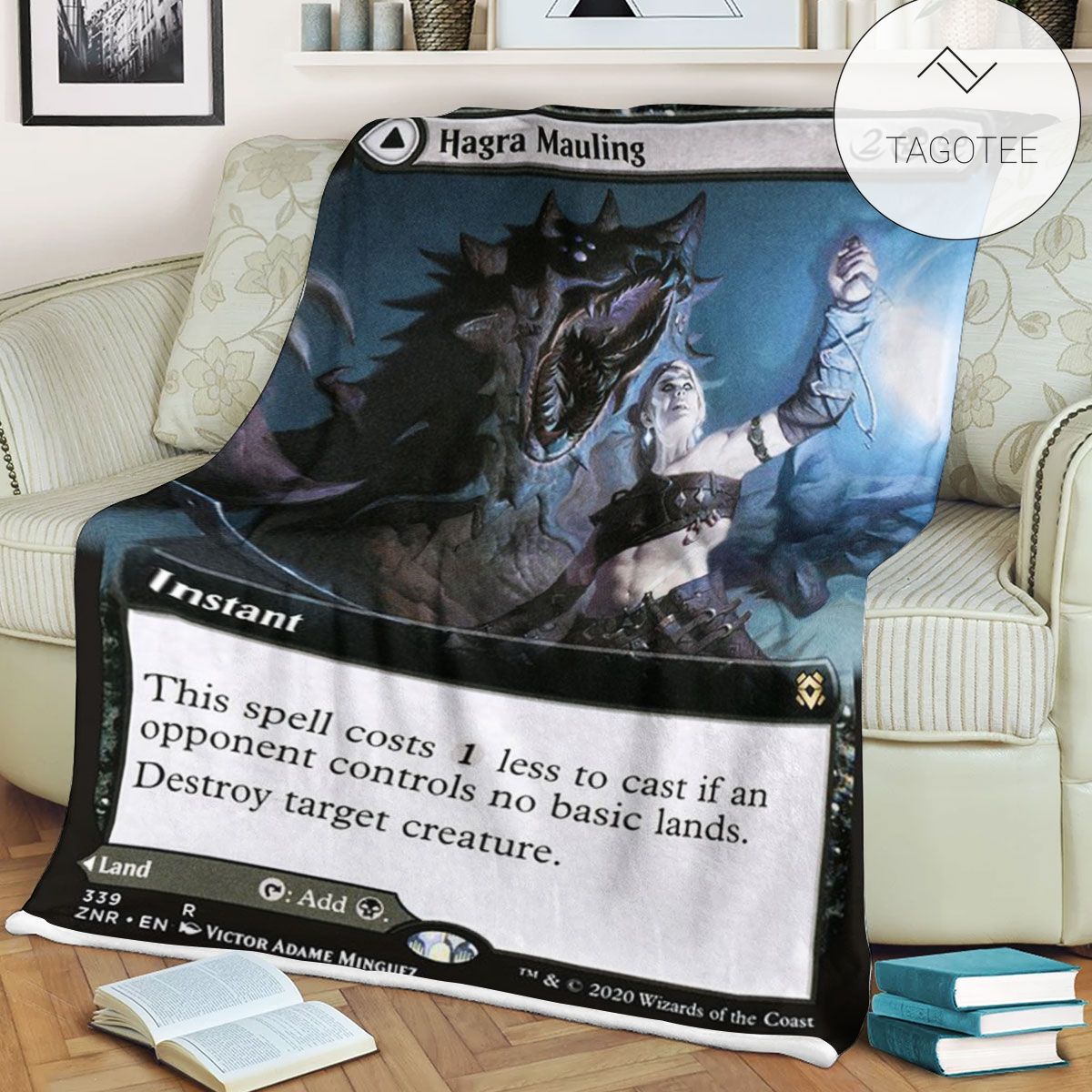 Znr 339 Hagra Mauling Mtg Game Magic The Gathering Fleece Blanket Znr 339 Hagra Mauling Mtg Game Magic The Gathering Fleece Blanket