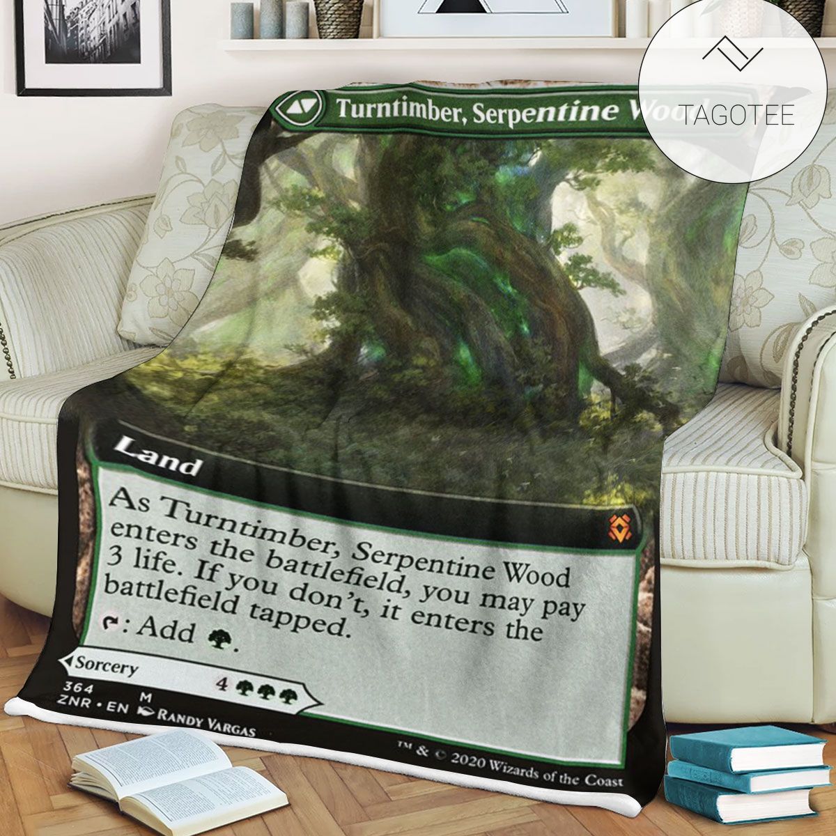 Znr 364 Turntimber Serpentine Wood Mtg Game Magic The Gathering Fleece Blanket Znr 364 Turntimber Serpentine Wood Mtg Game Magic The Gathering Fleece Blanket