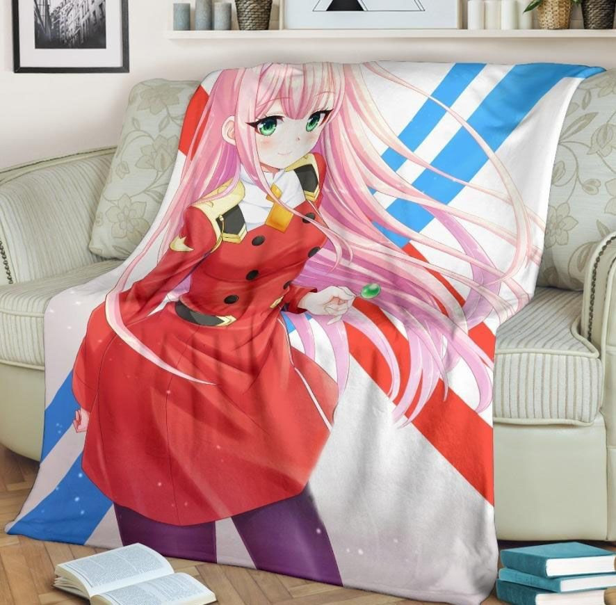 ZERO TWO DARLING IN THE FRANXX ANIME BEST SELLER FLEECE BLANKET GIFT FOR FAN ZERO TWO DARLING IN THE FRANXX ANIME BEST SELLER FLEECE BLANKET GIFT FOR FAN