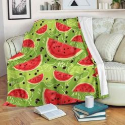 YUMMY WATERMELON PIECES BESTSELLER FLEECE BLANKET GIFT FOR FAN