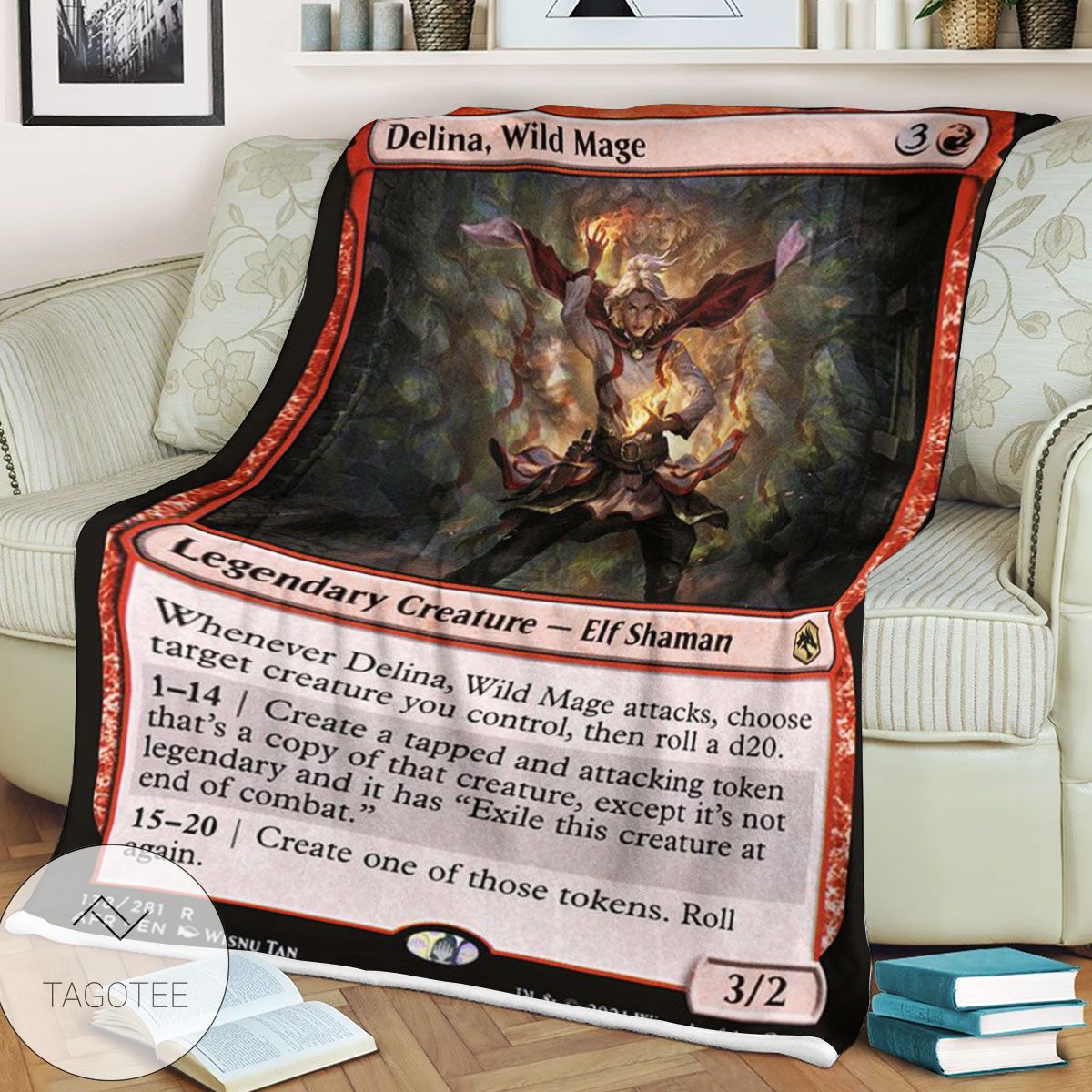 Afr 138 Delina Wild Mage Magic The Gathering Mtg Blanket Afr 138 Delina Wild Mage Magic The Gathering Mtg Blanket