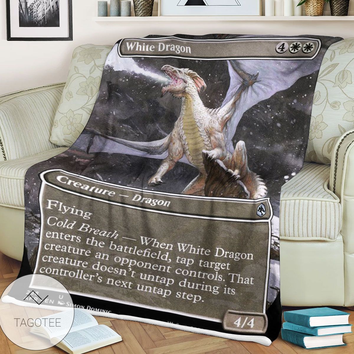 Afr 288 White Dragon Magic The Gathering Mtg Blanket Afr 288 White Dragon Magic The Gathering Mtg Blanket