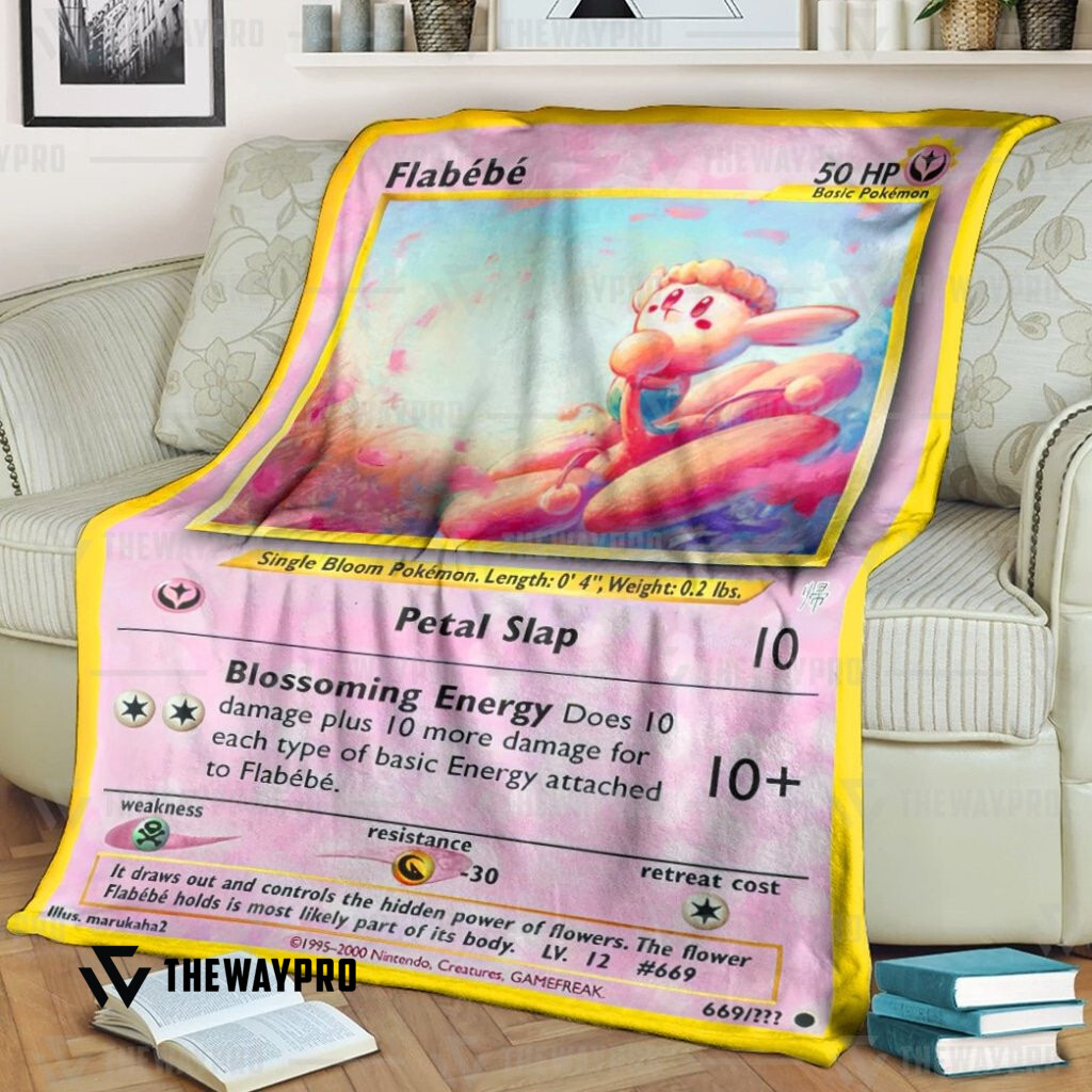 Anime Pokemon Flababa Custom Soft Blanket Anime Pokemon Flababa Custom Soft Blanket