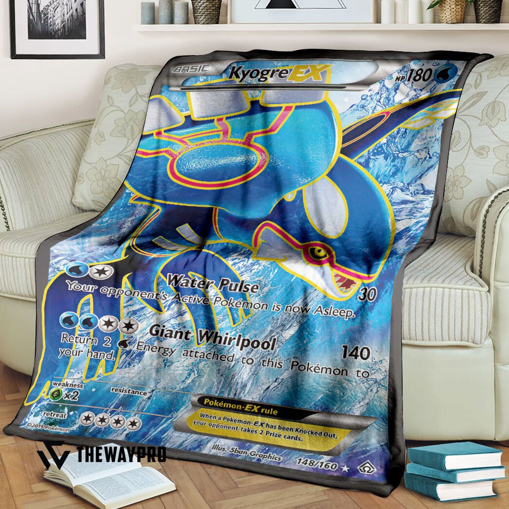 Anime Pokemon Kyogre Ex Primal Clash Blanket Anime Pokemon Kyogre Ex Primal Clash Blanket