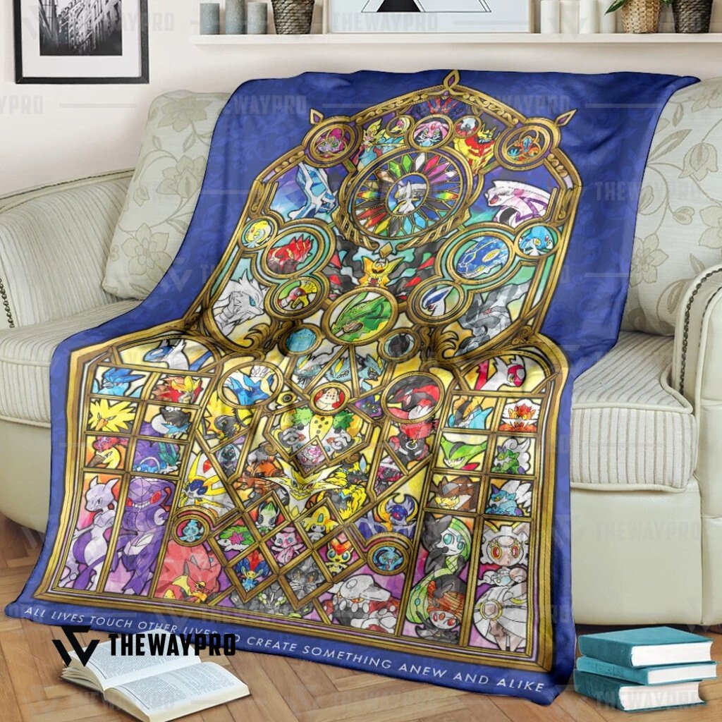 Anime Pokemon Legendary Custom Soft Blanket 2 Anime Pokemon Legendary Custom Soft Blanket 2