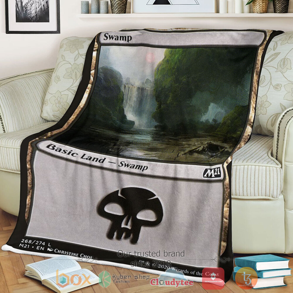 Game Magic The Gathering M21 268 Swamp Fleece Blanket Game Magic The Gathering M21 268 Swamp Fleece Blanket