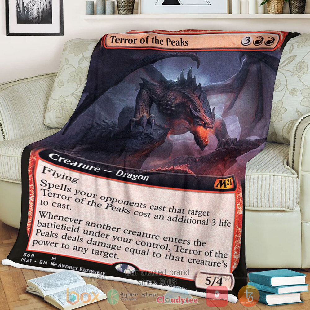 Game Mtg Terror Of The Peaks Fleece Blanket Game Mtg Terror Of The Peaks Fleece Blanket