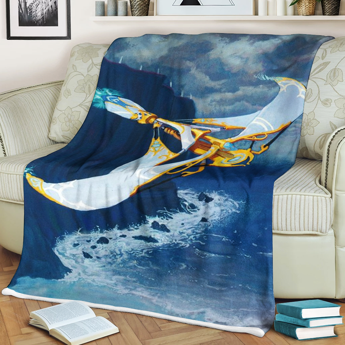 Magic The Gathering Blue Thopter Token Blanket Magic The Gathering Blue Thopter Token Blanket