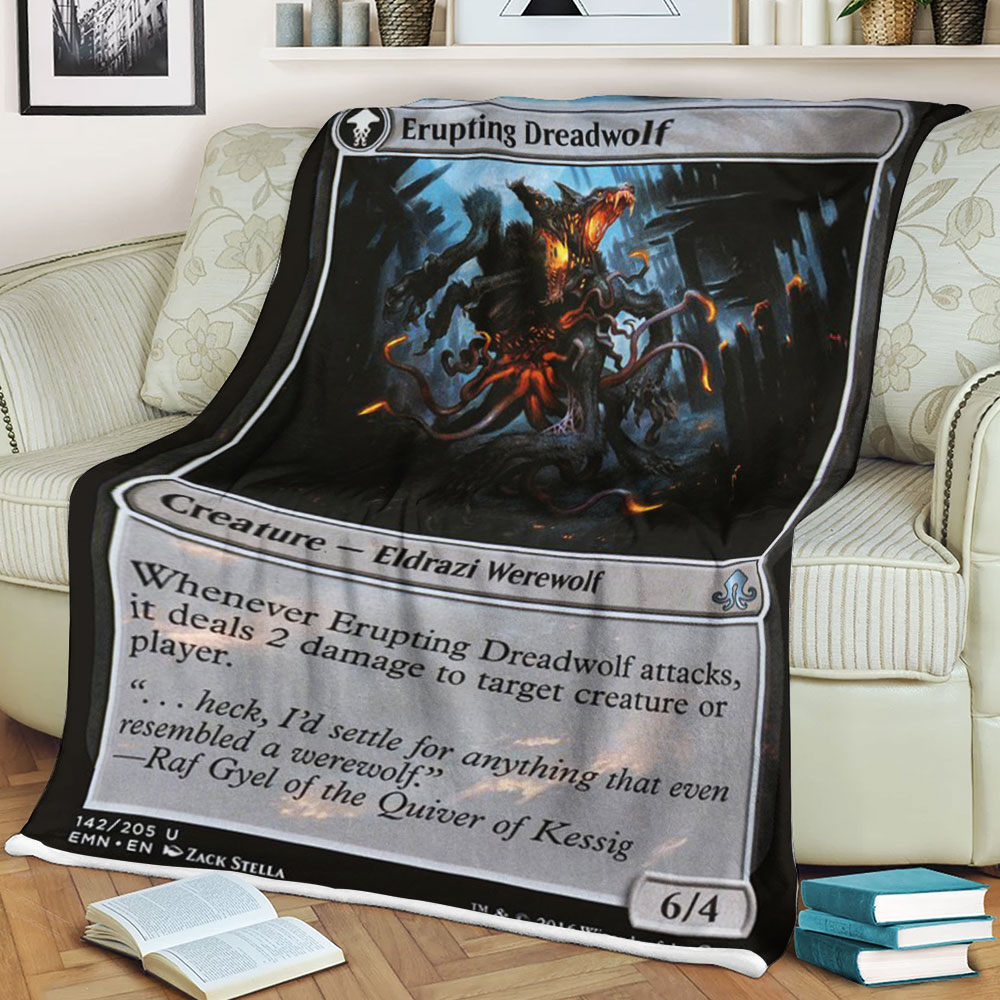 Magic The Gathering Emn 142 Erupting Dreadwolf Blanket Magic The Gathering Emn 142 Erupting Dreadwolf Blanket