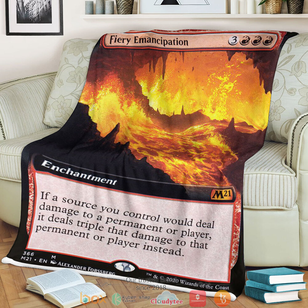 Magic The Gathering M21 366 Fiery Emancipation Blanket Magic The Gathering M21 366 Fiery Emancipation Blanket