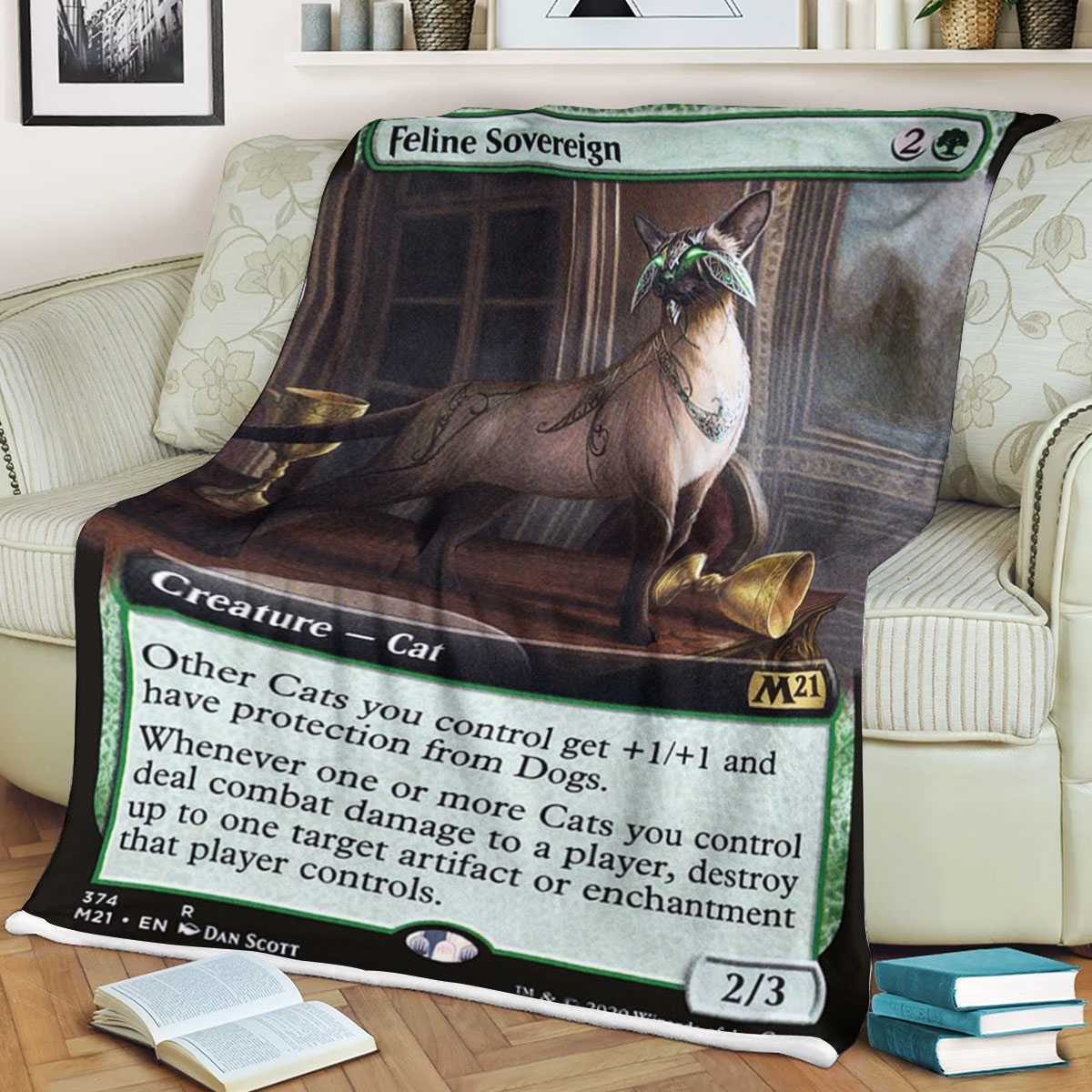 Magic The Gathering M21 374 Feline Sovereign Blanket Magic The Gathering M21 374 Feline Sovereign Blanket