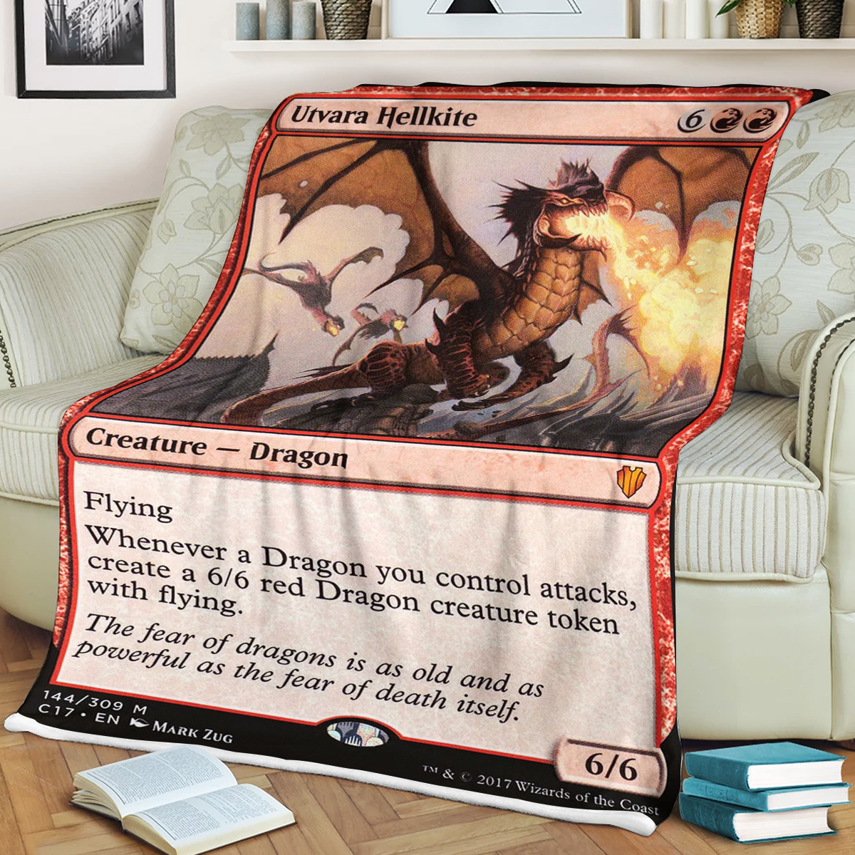 Magic The Gathering Utvara Hellkite Blanket Magic The Gathering Utvara Hellkite Blanket