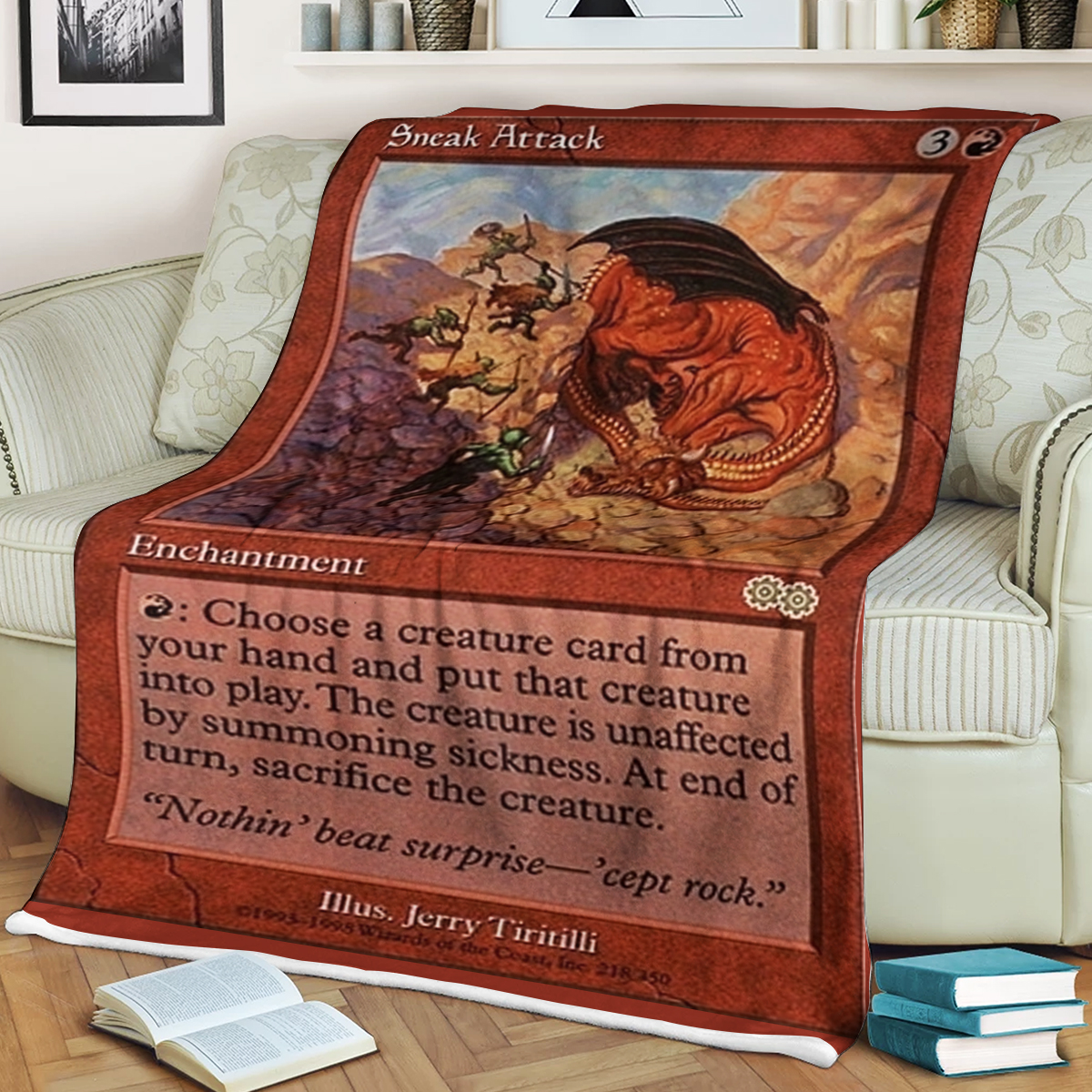 Mtg Magic The Gathering Sneak Attack Blanket Mtg Magic The Gathering Sneak Attack Blanket