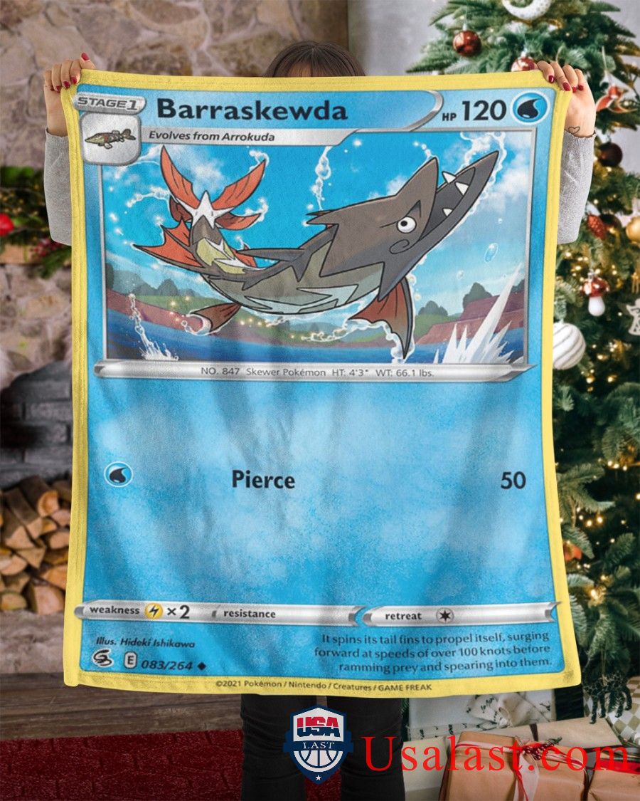 Pokemon Barraskewda Fusion Strike Blanket Pokemon Barraskewda Fusion Strike Blanket